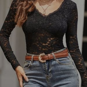 Black Lace Top